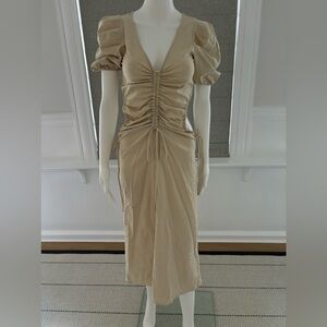 Line and Dot Linen Dress